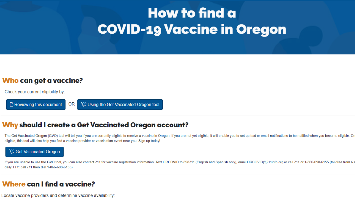 ‘How to Find a Vaccine’ webpages launch in English and Spanish