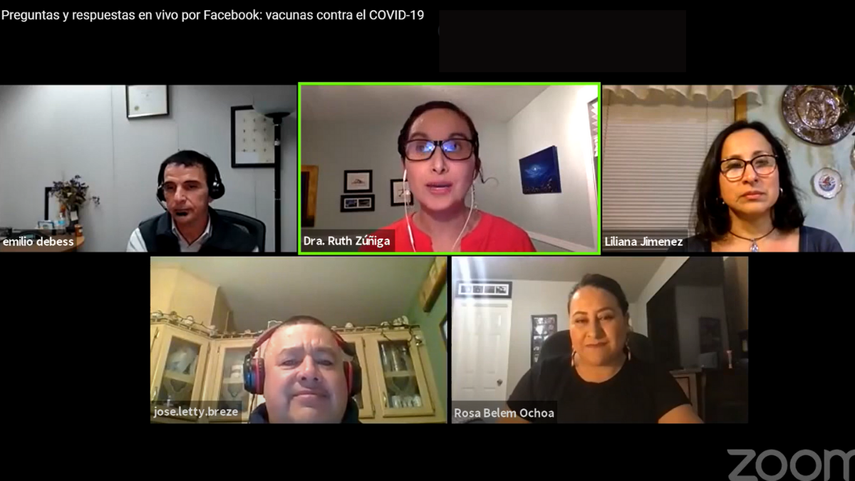 Por si no tuvo oportunidad de verlo: Les compartimos la transmisión de Facebook Live en español sobre las vacunas contra el COVID-19