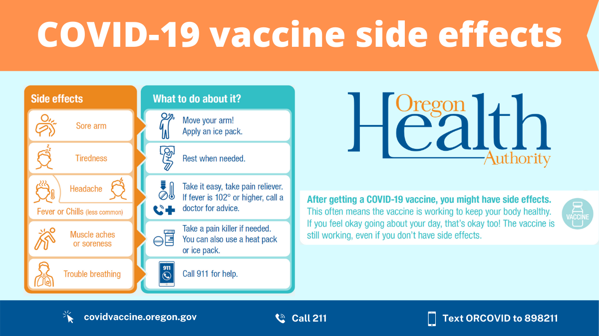 Vaccine side effects often mean the vaccine is working