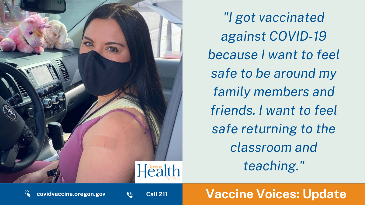 Vaccine Voices: Oregon’s Teacher of the Year Nicole R. Butler-Hooton