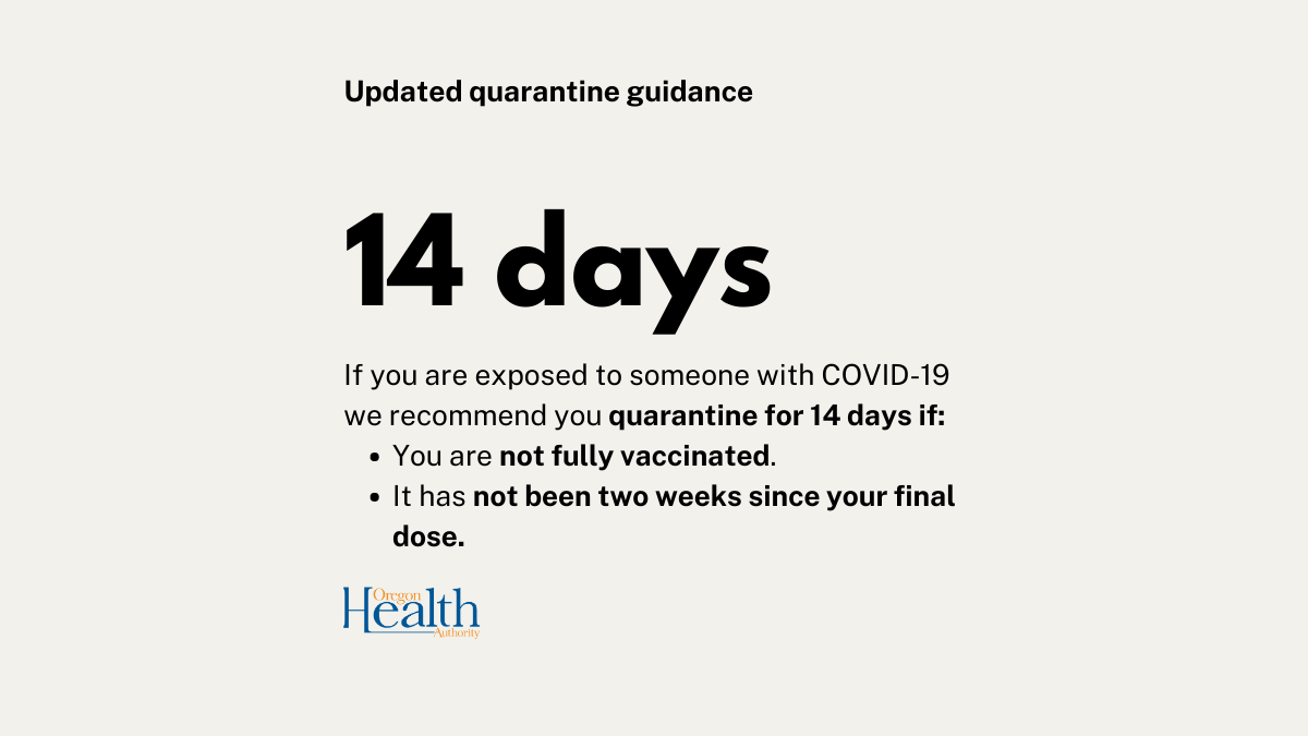 Quarantine guidance updated to prevent the spread of COVID-19