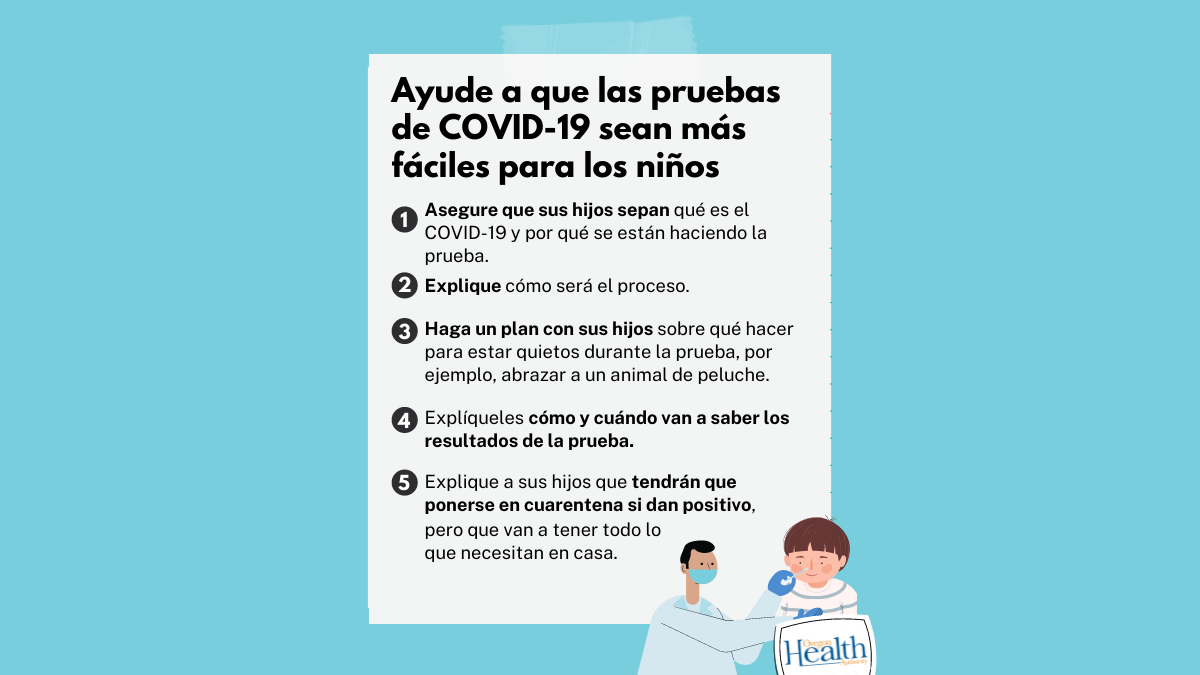 Consejos para ayudar a que las pruebas de COVID-19 sean más fáciles para los niños