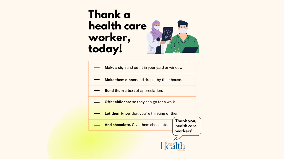 Thanking our health care workers as hospitalizations are high across the state