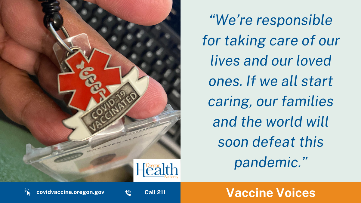 Vaccine Voices: ‘If we all start caring, we can defeat this pandemic’