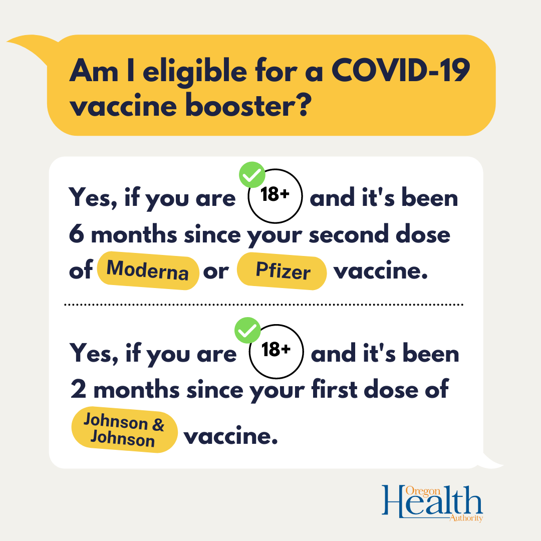 COVID-19 booster doses authorized for people 18 and older in Oregon