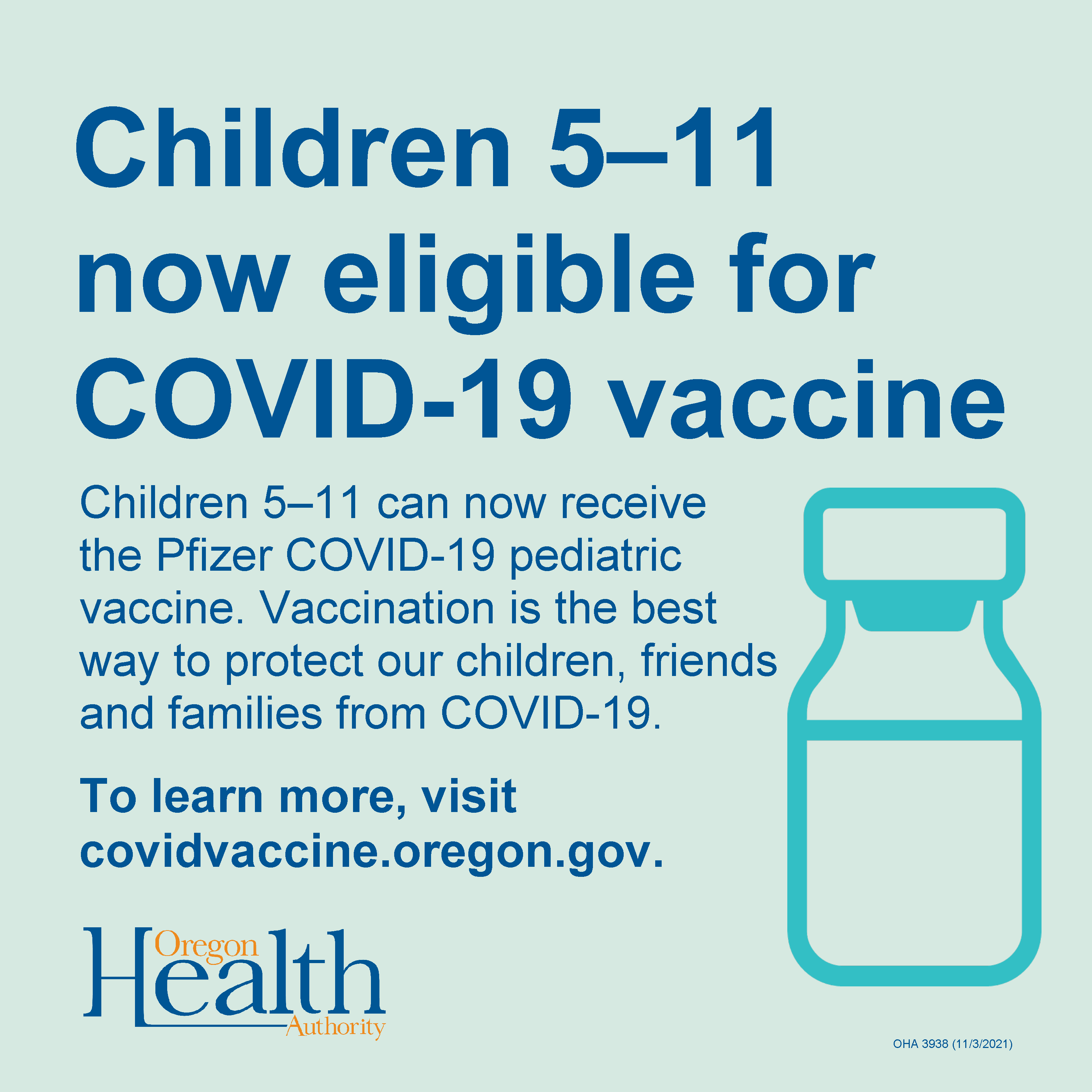 Social Cards – Children 5-11 now eligible for COVID-19 vaccine