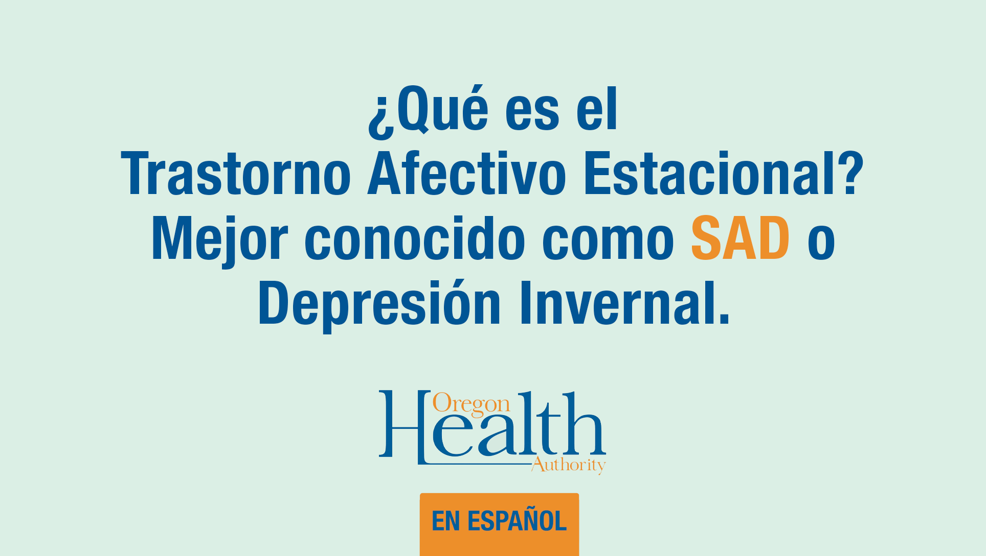 El Trastorno Afectivo Estacional o Depresión Invernal