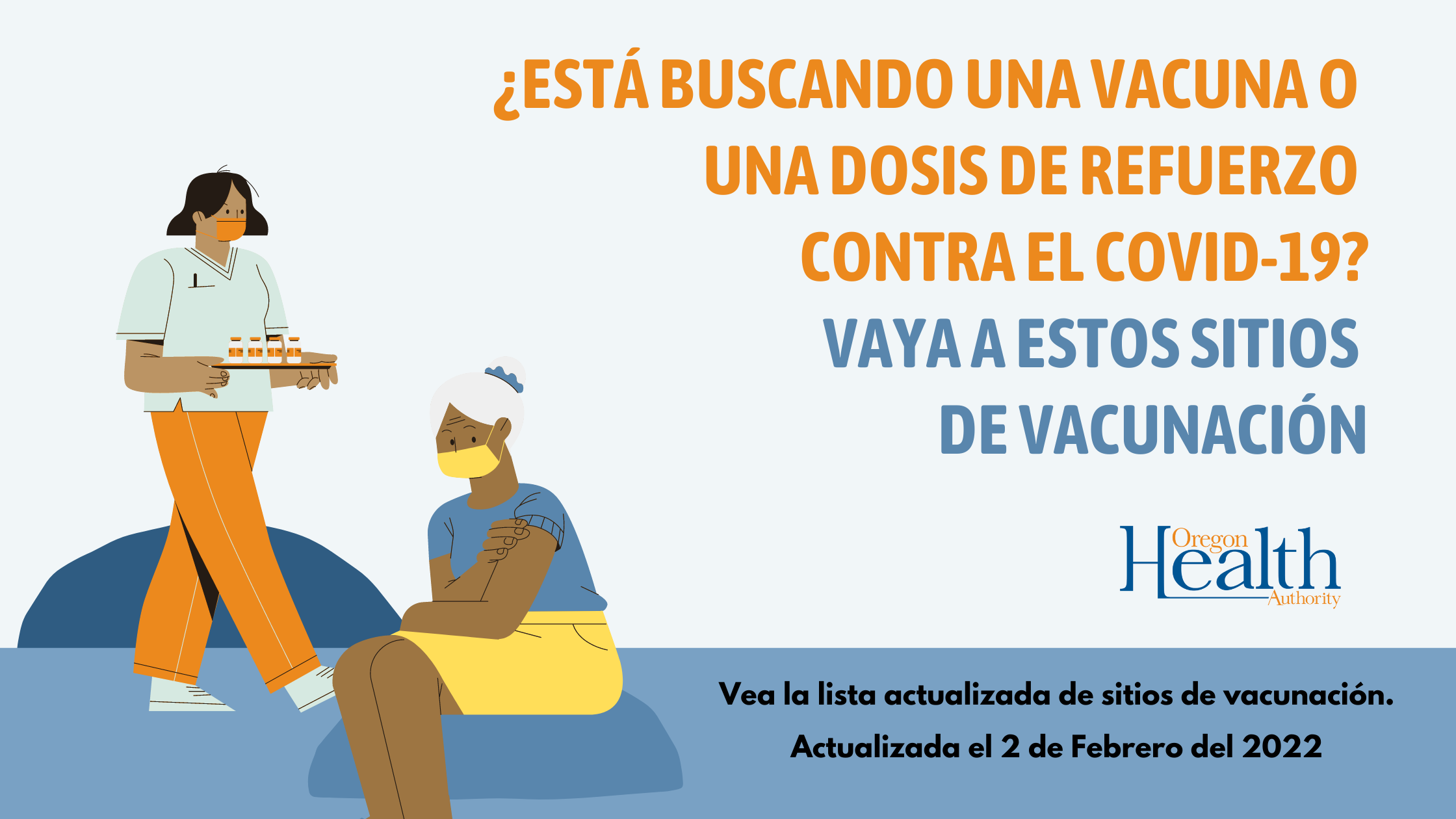 ¿Está buscando una vacuna o una dosis de refuerzo de la vacuna contra el COVID-19? Aquí le damos una lista de sitios de vacunación actualizados: 