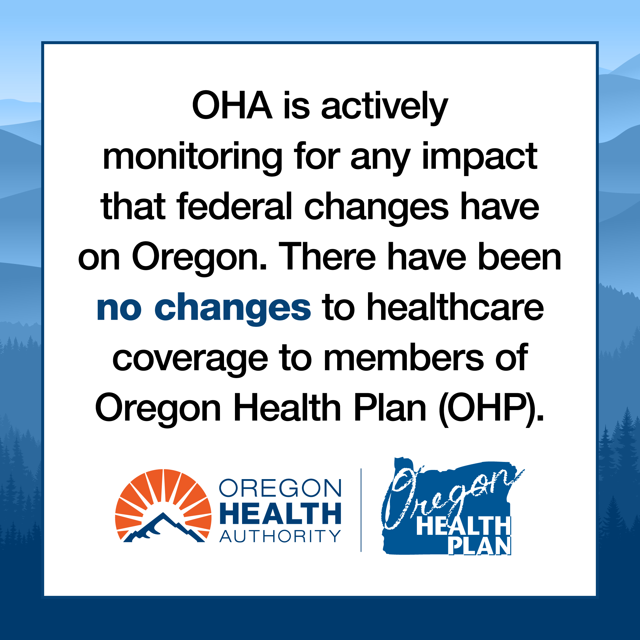 Social cards – No Changes to OHP